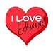 I Love Edward Heart Temporary Tattoos - 6 Tats per Pack