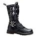 MENS Gothic Boots Combat Boot Style Calf Boot Buckles Steel Plate Panels