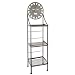 Grace Art/Silhoutte Hand Painted Bakers Rack, Antique Bronze, Dolphins Marine Life Pattern