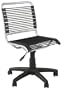 ITALMODERN Bungie Low Back Office Chair, Black Bungies / Aluminum Frame
