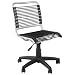ITALMODERN Bungie Low Back Office Chair, Black Bungies / Aluminum Frame
