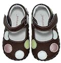 Pediped Baby Girls Polka Dot Mary Janes Shoes Giselle Brown - FREE SHIPPING