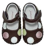 Pediped Baby Girls Polka Dot Mary Janes Shoes Giselle Brown-FREE SHIPPING