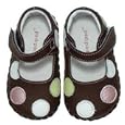 Pediped Baby Girls Polka Dot Mary Janes Shoes Giselle Brown