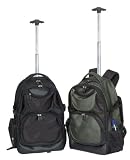 Rolling Laptop Computer Backpack olive