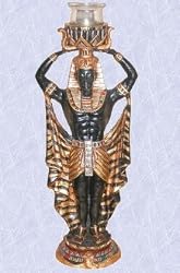 Cleopatra Nubian servant statue Altar Candleholder New candlestick candle stick (The Digital Angel)
