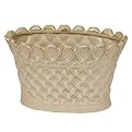Oval Ceramic Planter - White