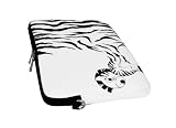 DIGITTRADE LS111-10 Designer Notebook Netbook Sleeve 10.1″ – 10.2″ Laptop Cover Zebra Neoprene Soft Carry Case up to 10.2 Inch Anti Shock System