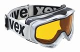 UVEX Uvision Ski Goggle,Silver Metallic Frame with Double Spheric Gold Lite Lens