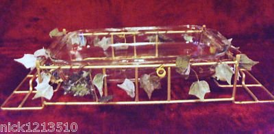 VTG PYREX 3qt BAKING CASSEROLE AND METAL HOLDING TRAY