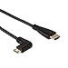 CableCreation Mini HDMI to HDMI Coiled Cable, 5 Feet Coiled 90 Degree Right Angle Mini-HDMI Male to HDMI Male Converter Cable, Support 1080P Full HD, 3D, 1.6M, Black