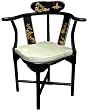 Fine Asian Furniture & Home D&eacute;cor Accents - Ming Black Lacquer Corner Chair - HA-2111