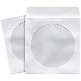 WHITE CD/DVD SLEEVES 100PK