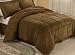 Chocolate Microsuede Down Comforter Alternative 4 Pc Bedding Set - Queen Size