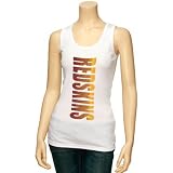 NFL Washington Redskins Ladies White Oversize Graphic Tank Top (Medium)