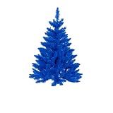 3' Pre-Lit Navy Blue Ashley Spruce Artificial Christmas Tree - Blue Lights