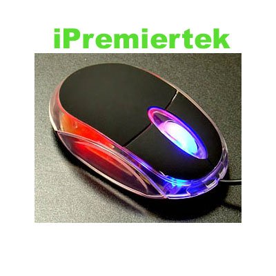 USB+PS/2 3D 2-Bottom Scroll Optical Mouse Black