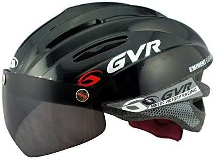 Bicycle Helmet Cycling Helmet Ultralight Integrally-molded with Magnetic Uv Visor Size 56-61cm - Black