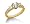 0.48CTW Diamond Three Stone Ring with Side Stones in 14k Yellow Gold