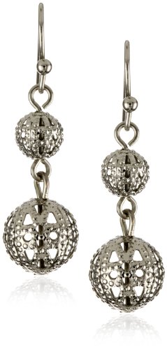 1928 Jewelry Cirque Silver Globe Earrings