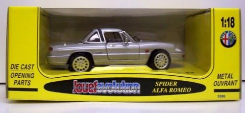 JouefEvolution 1992 Spyder 2.0 Alfa Romeo Convertible 1:18 Die-Cast Metal Car - Silver