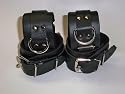 Black Leather Wrist and Ankle Cuffs Restraints Bondage