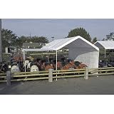 ShelterLogic 10x20 1-3/8" 8-Leg Canopy with Enclosure and Extension Kits (White)