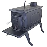 U.S. Stove Company BX42E Vogelzang Boxwood Deluxe Cast Iron Wood Burning Stove, 1200 Square Feet