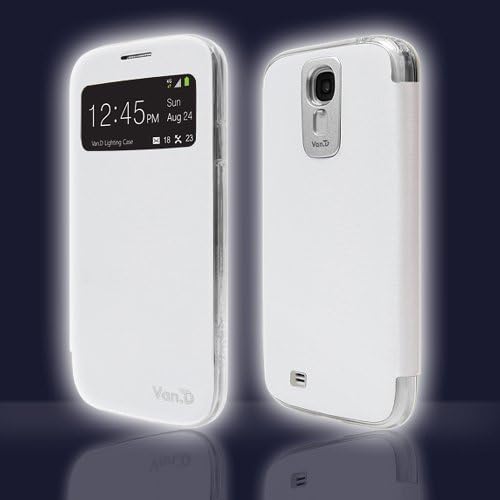 VanD Smart View Flashing Case for the Galaxy S4/i9500/S IV - Retail Packaging - White