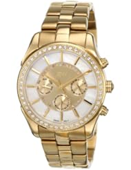 JBW Womens J6279A 18k Yellow Gold-Plated Diamond-Accented Watch