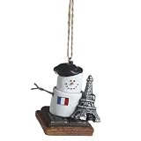 S'mores France with Eiffel Tower Christmas Ornament