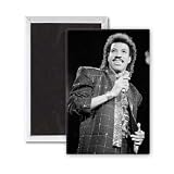 American singer Lionel Richie in concert... - 3x2 inch Fridge Magnet - large magnetic button - Magnet