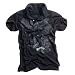 Outdoor Rambo Destroyed Polo Skull & Roses schwarz