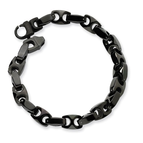 Tungsten Black Ip-Plated 9.5in Bracelet