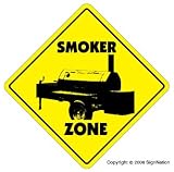 SMOKER ZONE -Sign- bbq barbeque cooker sauce grill gift bar-be-que