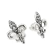 Elegant Fleur De Lis Stud Earrings