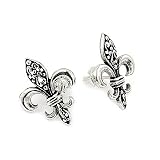 Elegant Fleur De Lis Stud Earrings