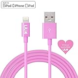 LiLiE Apple 認証取得 MFi (Made for iPod/iPhone/iPad) 急速充電2.4A対応 ラウンドタイプ 丸麺 ライトニングケーブル 1m (ピンク) ピンク