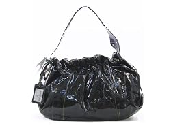 Baby Phat Olive Green Patent Gathers Large Hobo Handbag