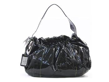 Baby Phat Olive Green Patent Gathers Large Hobo Handbag