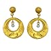 24k Yellow Gold Flat Round 0.02ct Round Diamond Earrings