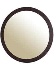 Enitial Lab Loft Round Wall Mirror, Espresso