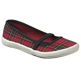 Girls' Xhilaration® Minna Vulcanized Mary Janes - Red Plaid