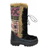 MUK LUKS Women's Sesu Flower Fairisle Snow Boot
