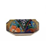 Talavera 6 Sided Planter, 8 Wide, Assorted Colors