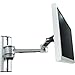 Atdec VF-AT-W Wall Mount (up to 27″ and 17.6lbs displays) fully adjustable with no drop mechanism, Brushed Aluminum,Polished Silver