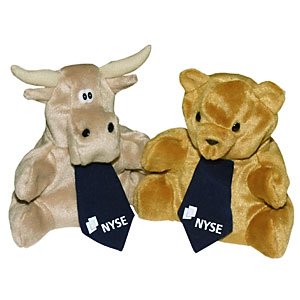 New York Stock Exchange Bull and Bear Puppet