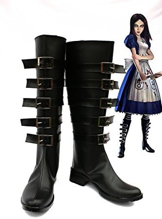 New Video Game Women's Black Boots Cosplay Accessories