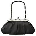 Merona&reg; Pleated Clutch with Beaded Handle - Black