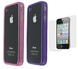 2 Color Pack Bumper Design TPU Silicone Crystal Skin Case for Apple iPhone  ....